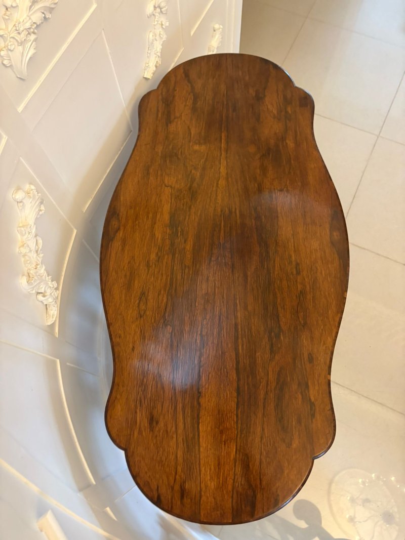 Antique Victorian Quality Carved Rosewood Freestanding Centre Table - Image 5